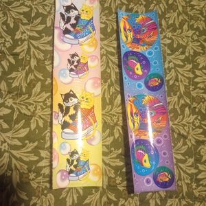 Colorful Cat and Fish Stickers